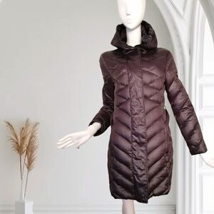 Ellen Tracy Women's Dark Brown Puffer Coat